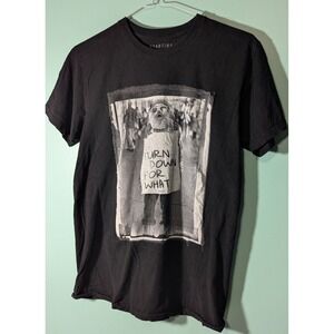 Starting Lineup Turn Down For What T Shirt Black Size Medium 100% Cotton